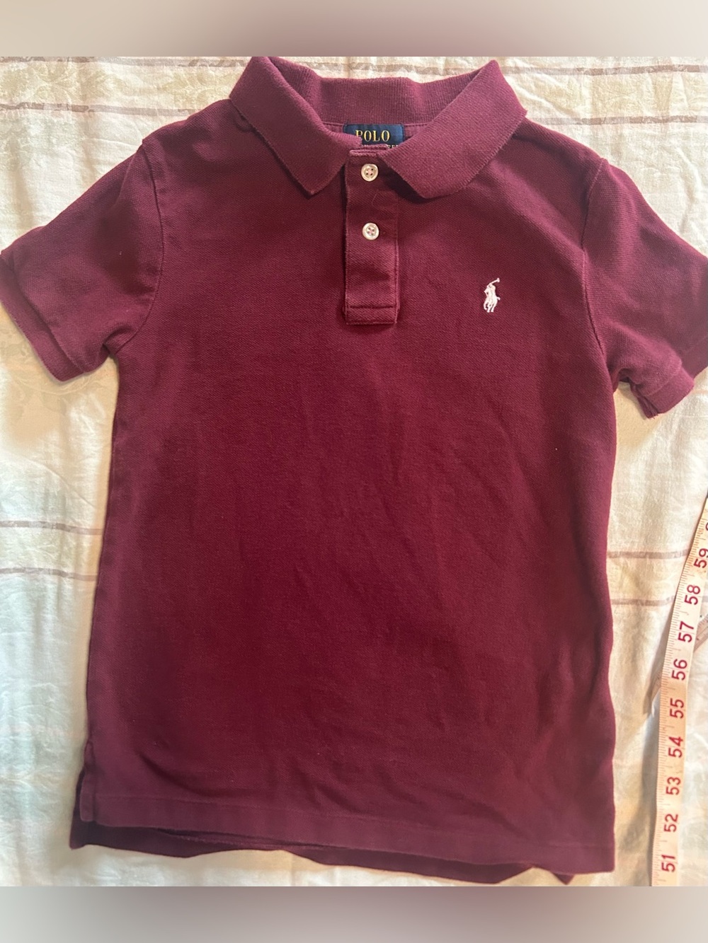 Polo by Ralph Lauren Boys' Maroon Polo Shirt with White Pony 7